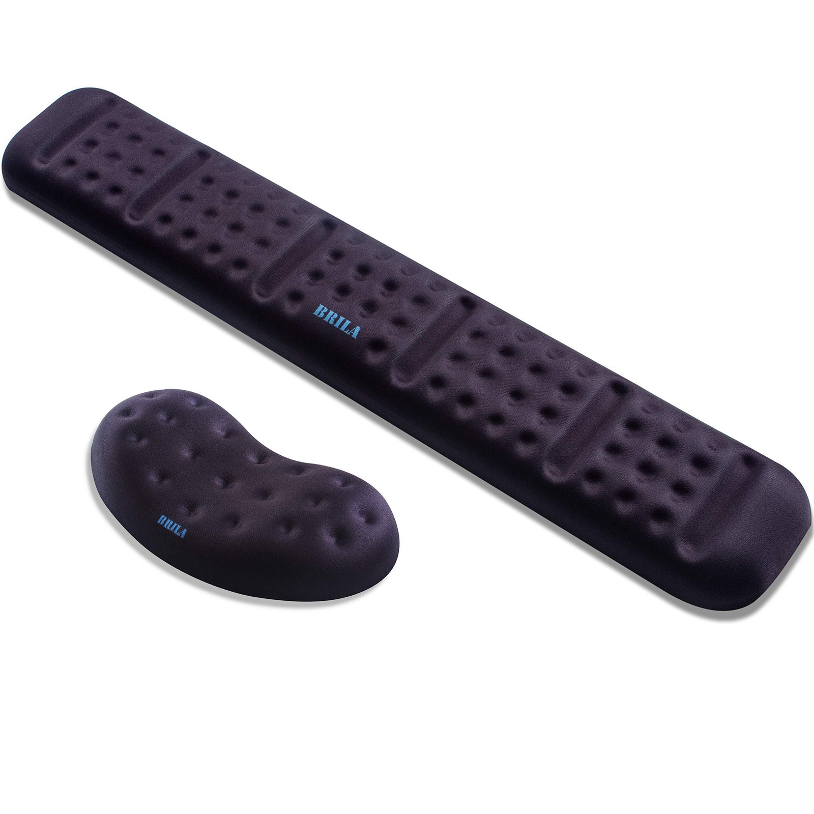 BRILA Upgraded Ergonomic Keyboard and Mouse Wrist Rest Support Cushion Pad Se...