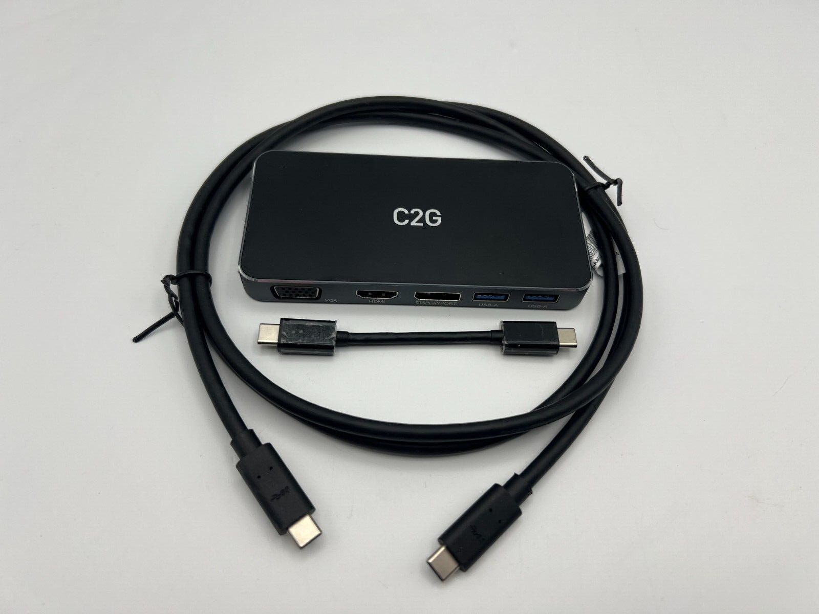 C2G Dual Monitor Docking Station 54439 USB C to 4K HDMI, DisplayPort & VGA