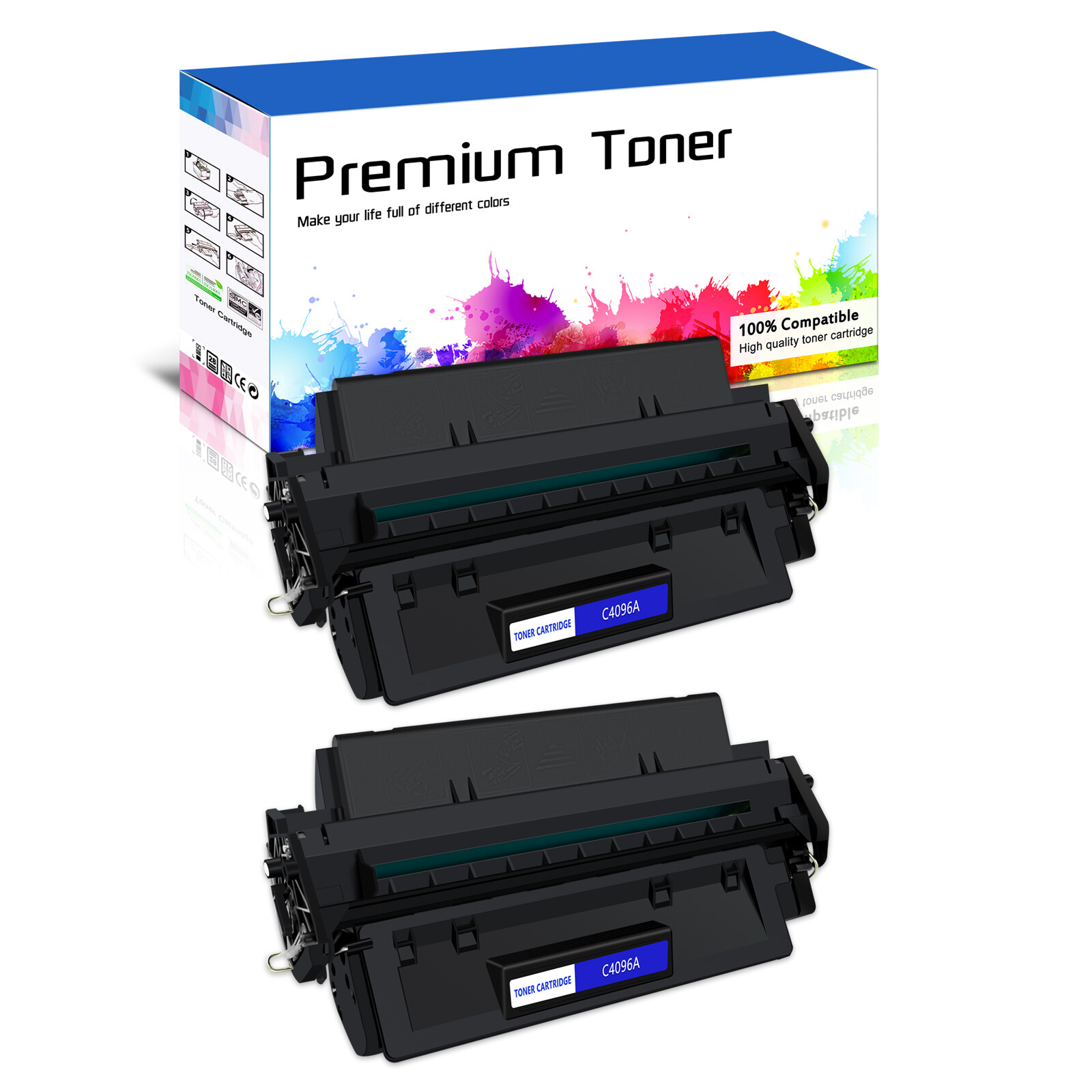 2PK C4096A 96A Toner Cartridge For HP LaserJet 2200 2200d 2200dt 2200dtn 2200dse