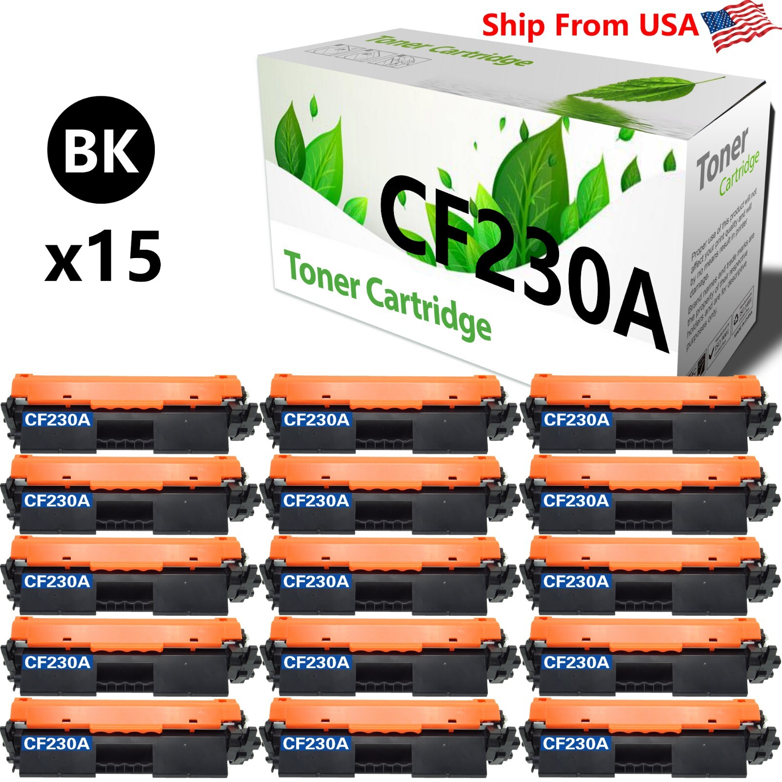 15PK CF230A Ink Cartridge for M203dn M203dw Printer