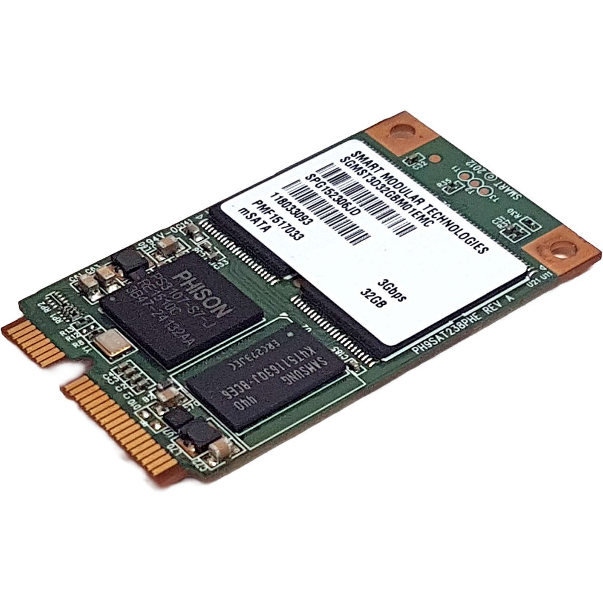 SMART Modular Technologies SGMST3D32GBM01EMC mSATA 32GB 3G SSD Card PMF1517033
