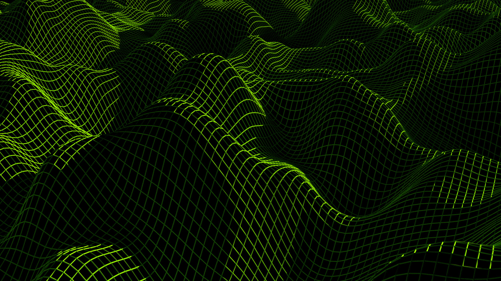 Landscape abstract hills wireframe grid vector cgi 3d Custom Gaming Mat Desk