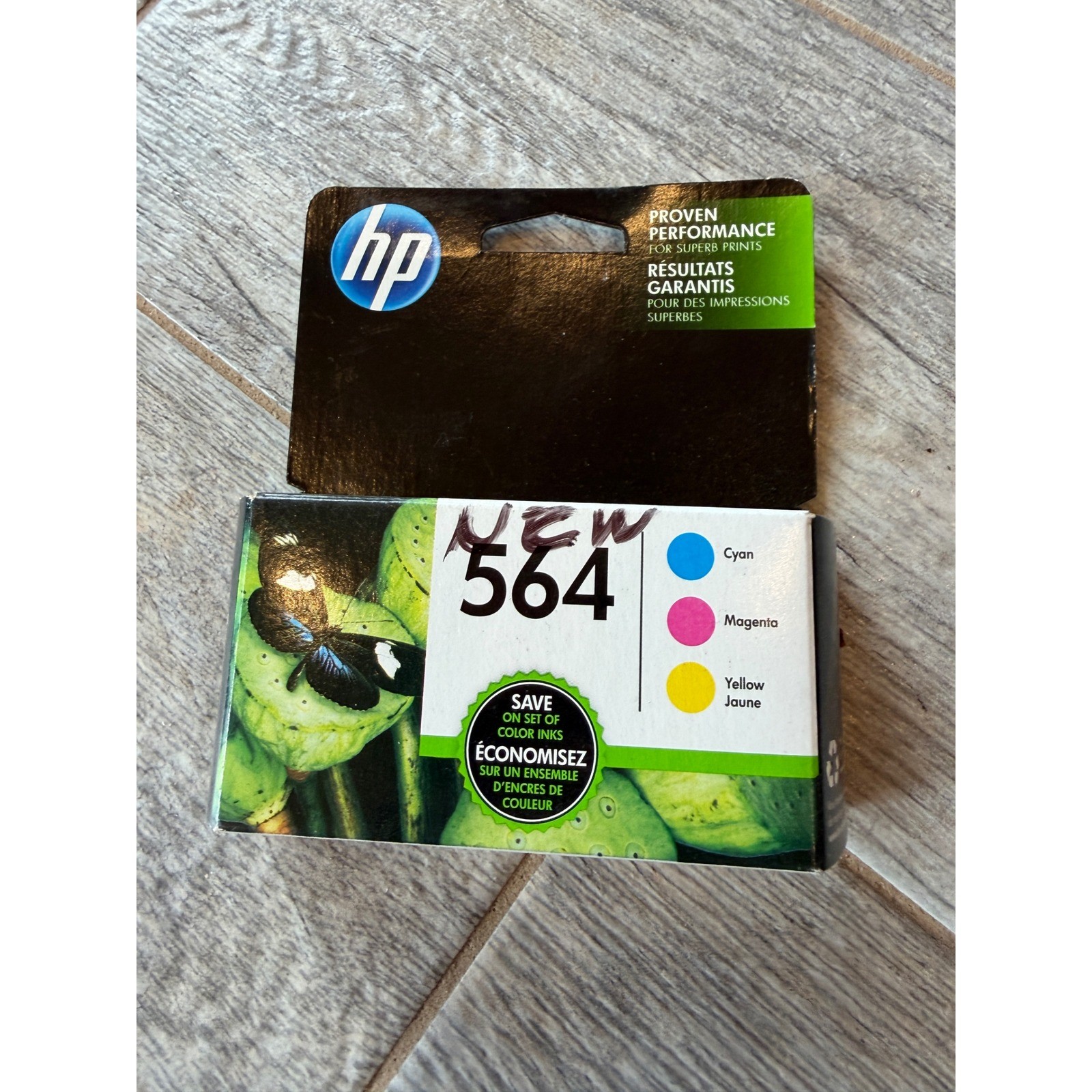 HP 564 Ink Cartridge Combo Pack 3 Pack Cyan Magenta Yellow N9H68FN Exp 2018