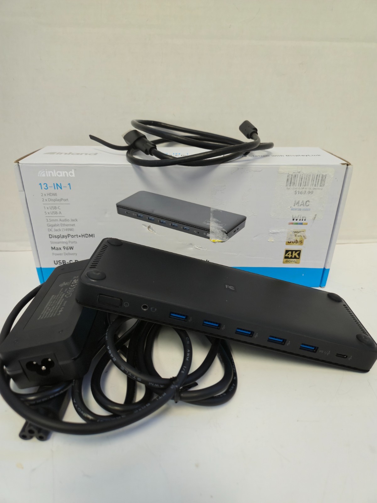 Inland 13-in-1 USB-C Dual Displays Docking Station