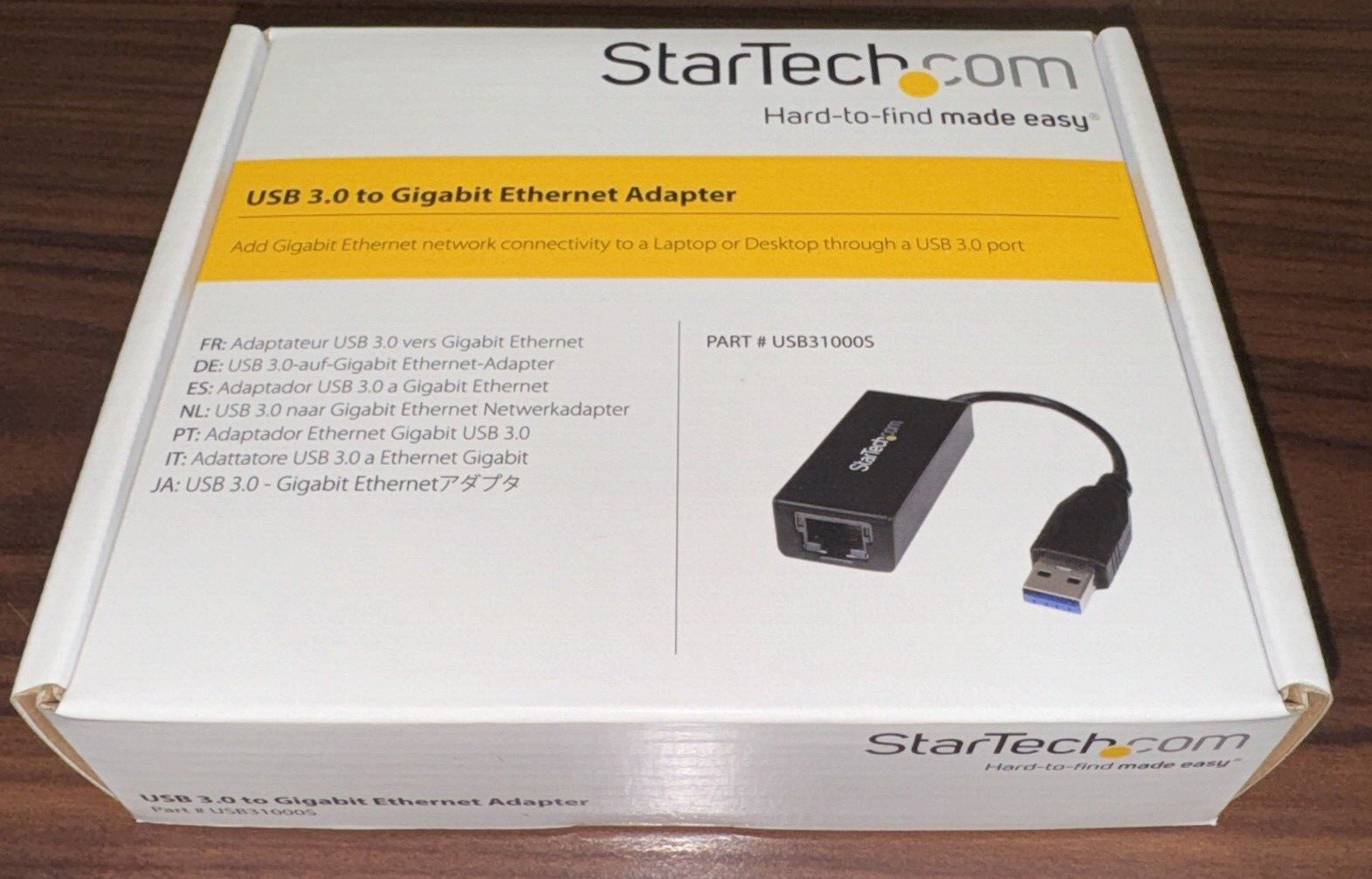 StarTech USB31000S USB3 to Gigabit Ethernet Adapter NEW