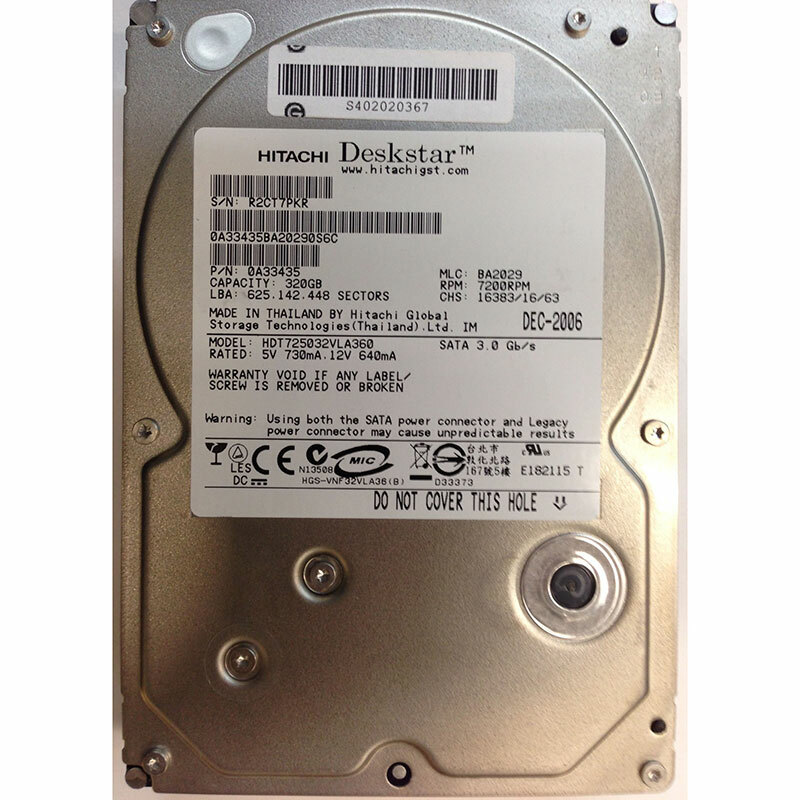 HDT725032VLA360 - Hitachi 320GB 7200 RPM SATA 3.5" HDD