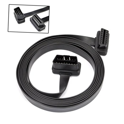 Ultra Flat 16 Pin OBDII/OBD2 Extension - 3M/9.8Feet Low Profile