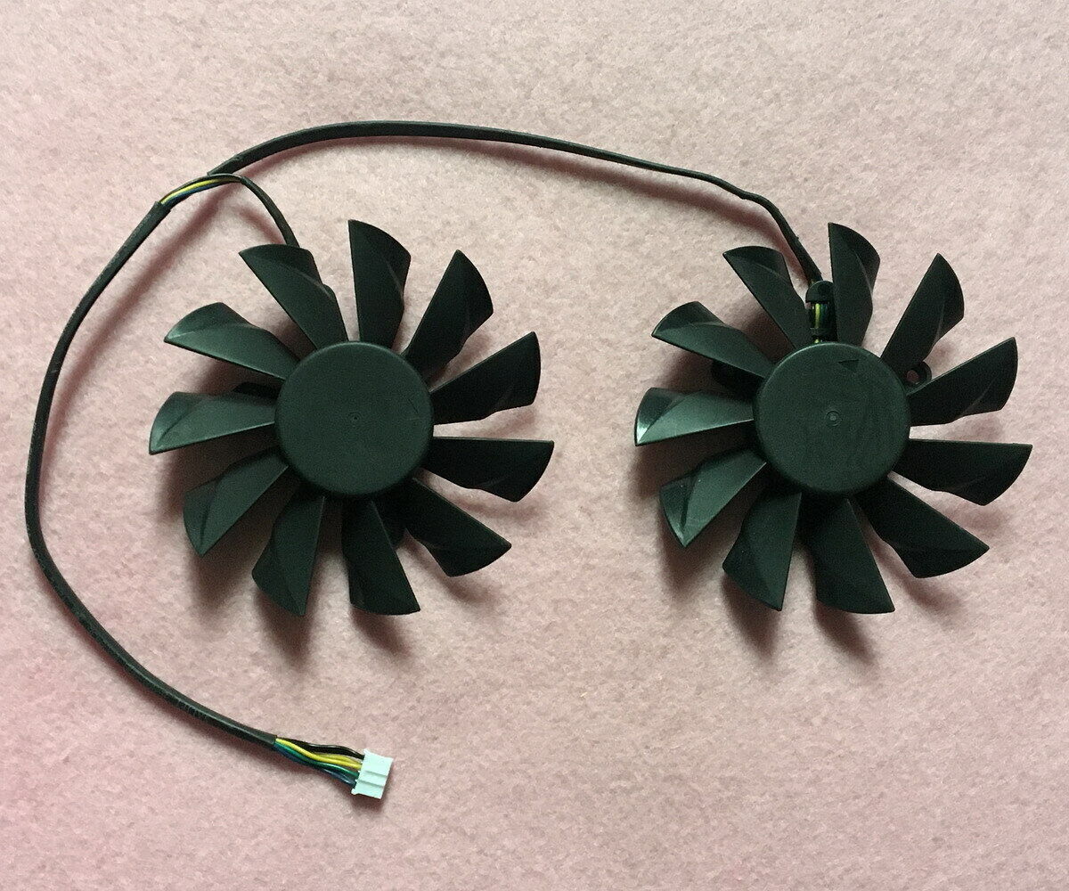 Pair Fans Cooler Fan For MSI R6970 R7970 N580GTX PLA09215B12H 87mm Graphics Card