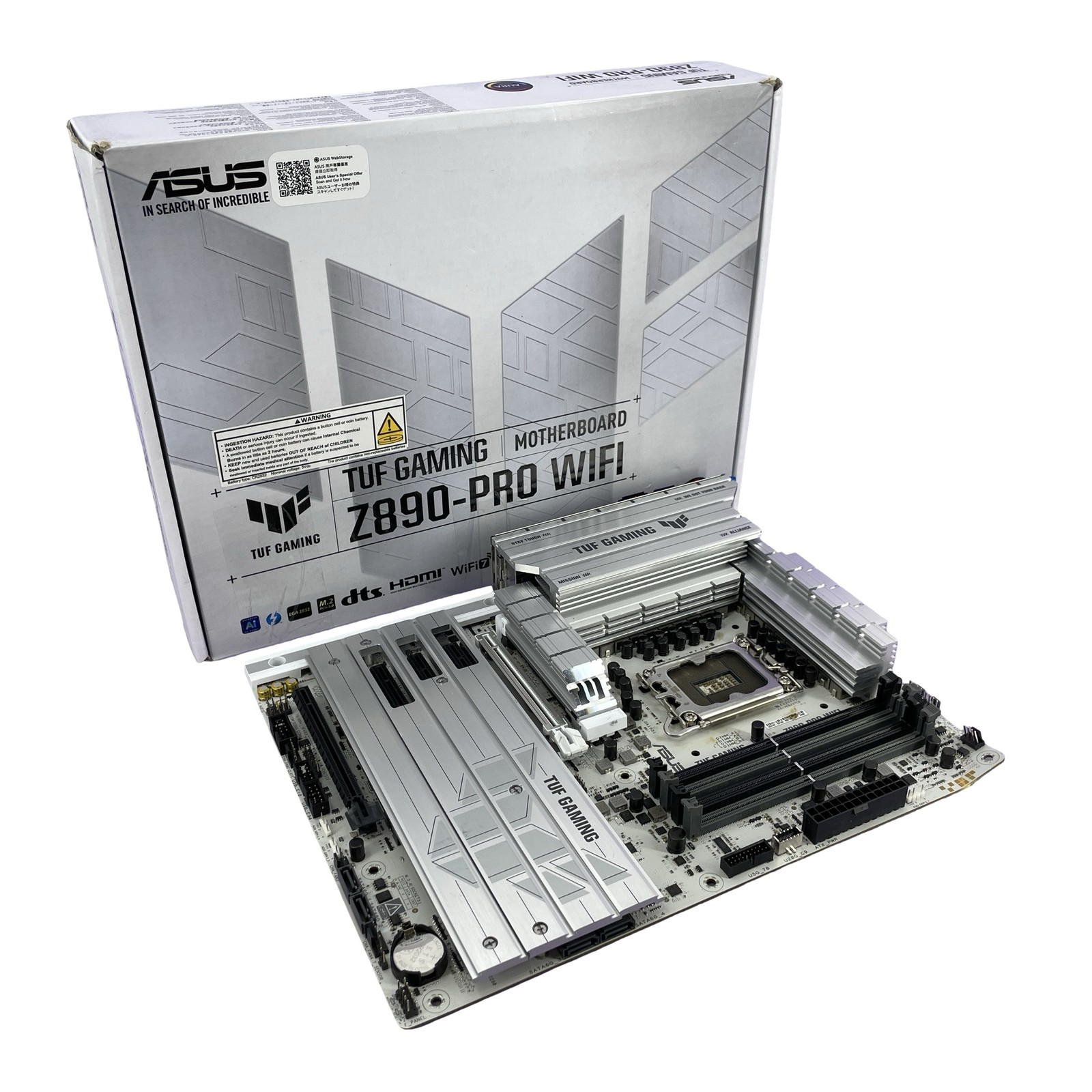 FOR PARTS ASUS TUF Gaming Z890-PRO WiFi LGA 1851 DDR5 ATX Motherboard #P2633
