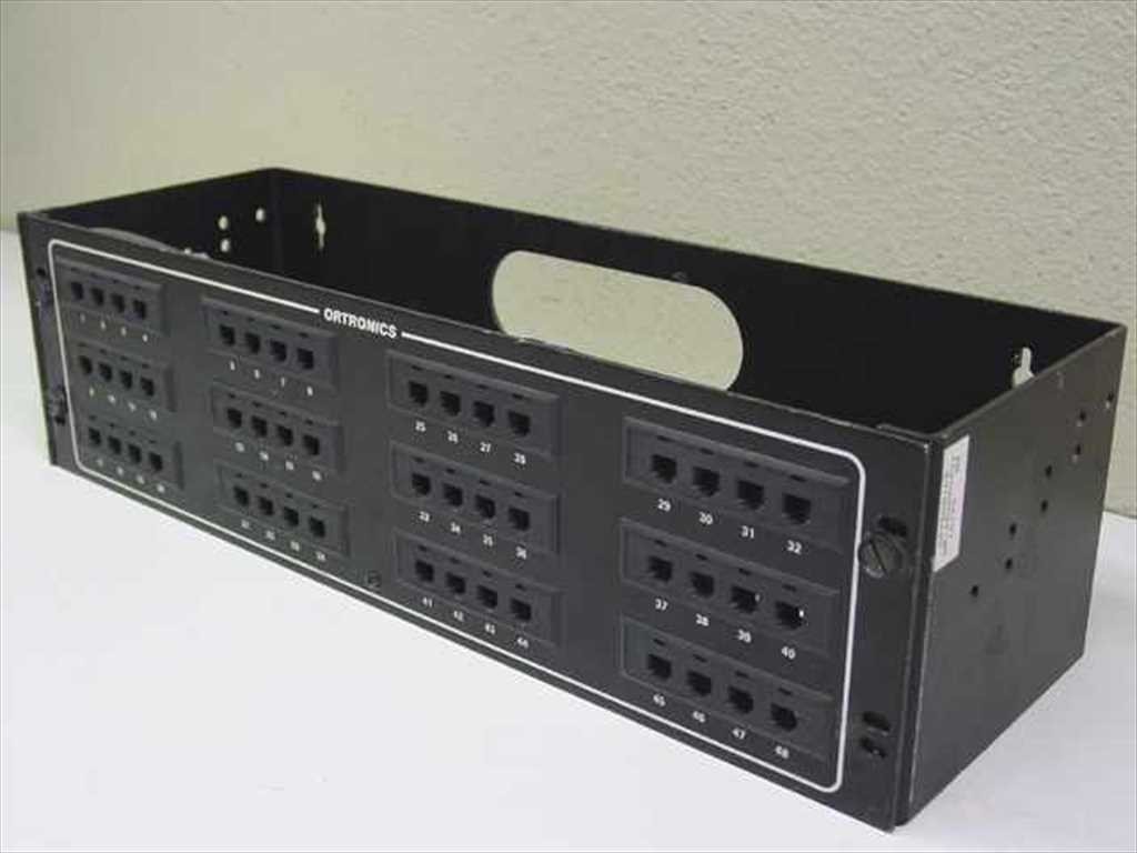 Ortronics OR-809004910 48-Port Voice Data Modular Quadframe 19in Patch Panel