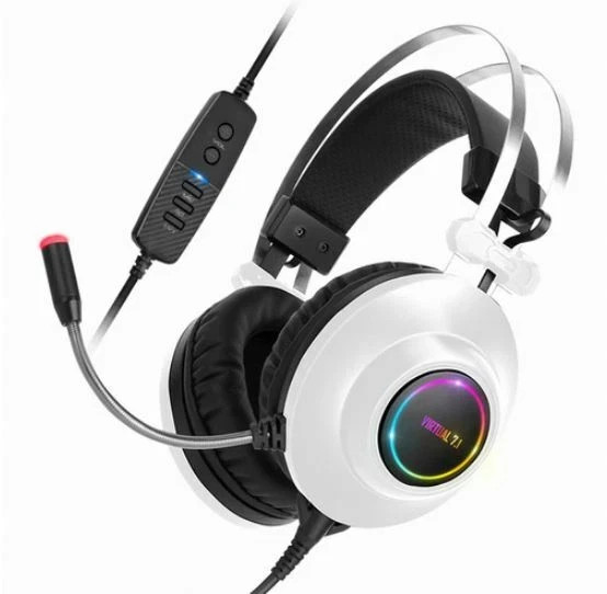 ABKO Hacker N550 Gaming Headset Virtual 7.1 RGB LED Vibration USB Wired PC New