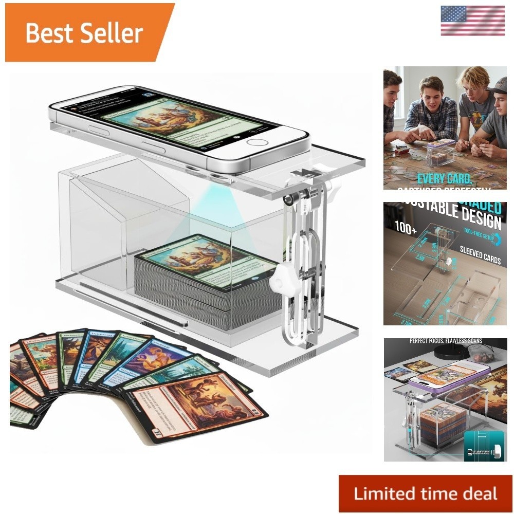 Adjustable Height Trading Card Scanner – MTG & TCG Card Scanner Stand, Sha
