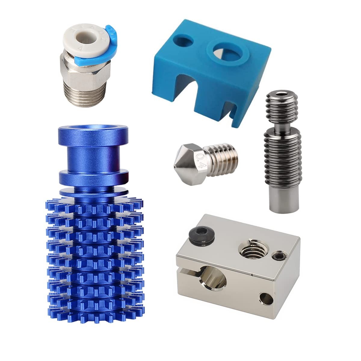 Upgraded Non-Stick All Metal V6 Hotend, High Temperature Plated Copper Heater