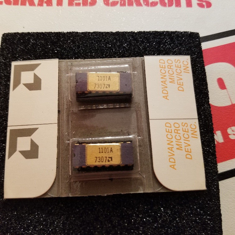 AMD 1101A ram gold 2pcs  = Intel C1101A Collectors item in factory pacakge RARE