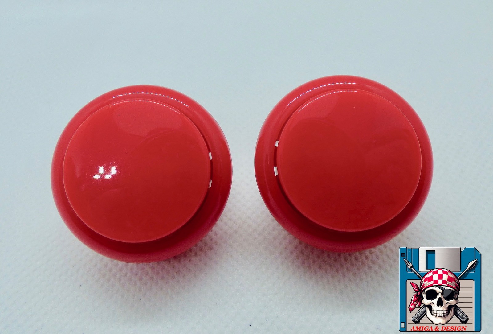 🕹 COMPETITION PRO 2 x Button Red / Fire Buttons / Amiga / Atari / C64 🕹