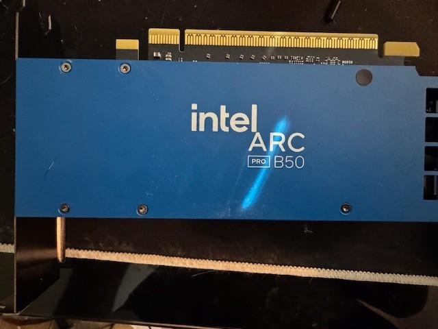 Intel Arc Pro B50 16 GB GDDR6 SFF AI Workstation Graphics Card