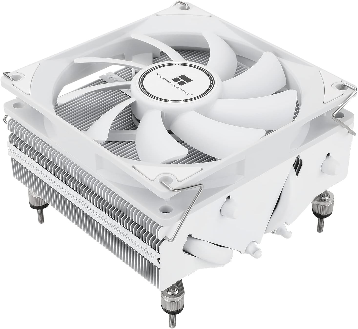 AXP90-X53 White Low Profile CPU Air Cooler, 53mm Height, TL-9015W Slim PWM CP...