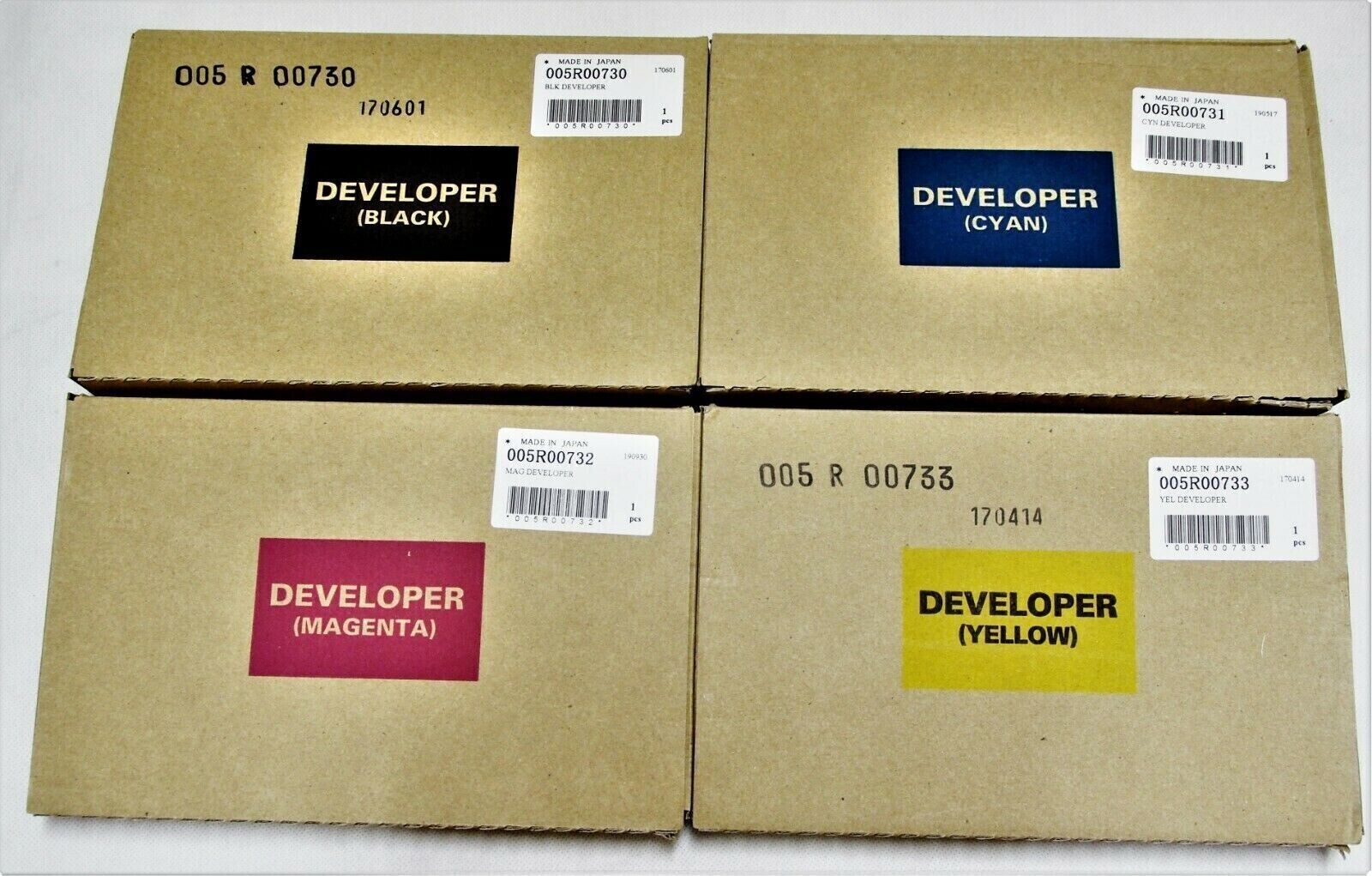 Xerox DC 700 700i 770 550 560 570 4 color Developer kit CMYK Genuine OEM Sealed 