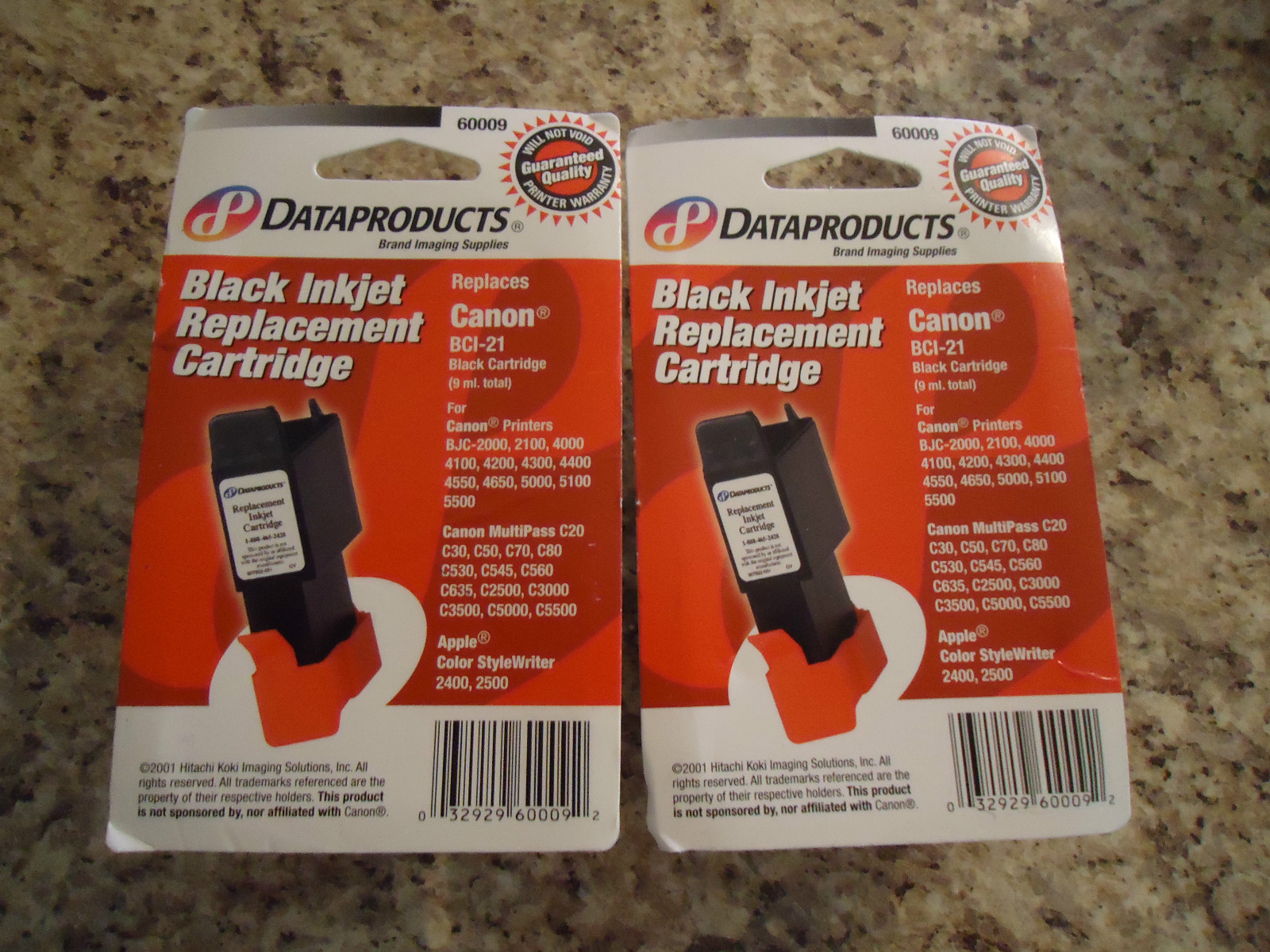 DATAPRODUCTS # 60009 Black Inkjet Replacement Cartridge ***LOT OF 2*** (NEW)