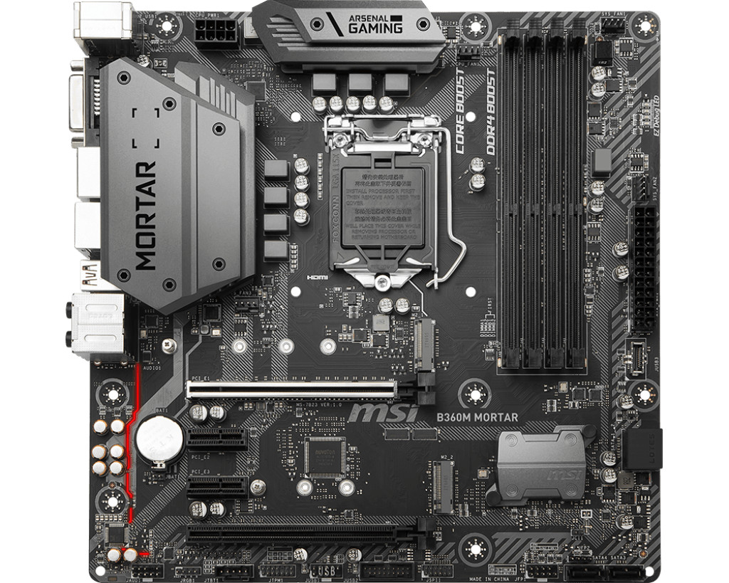 B360 MSI Motherboard B360M-MORTAR  LGA 1151 Intel ddr4 Usb3.0 dvi hdmi MATX