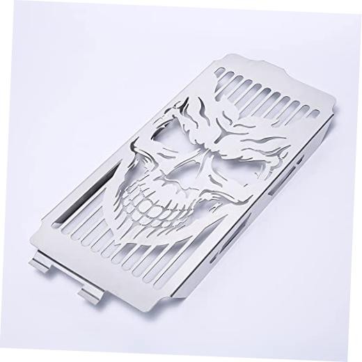 Motorcycle Chrome Skull Radiator Grill Cover Guard Protector For Honda Shadow