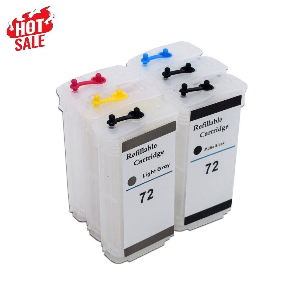 Refillable Ink Cartridge for HP72 for HP Designjet T610 T620 T770 T790 T1100