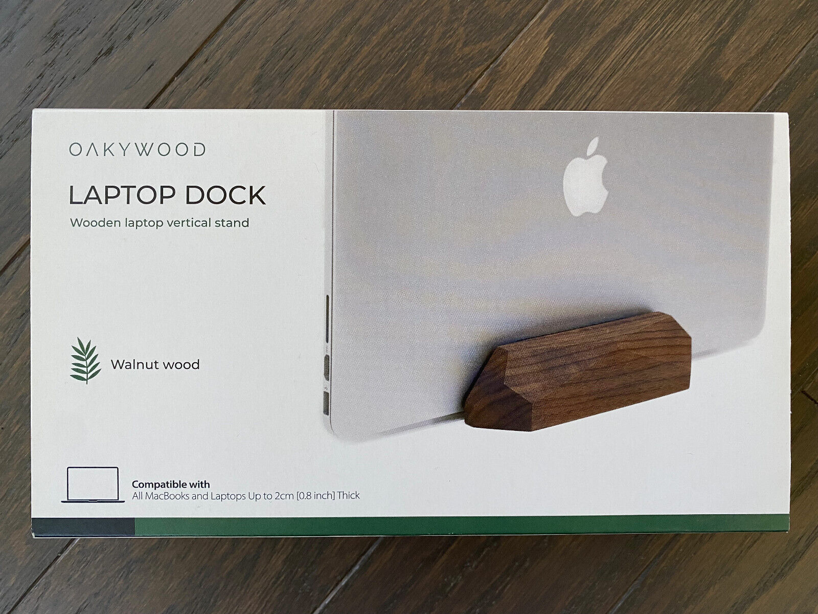 Oakywood Laptop Dock - Wooden Vertical Stand - Walnut