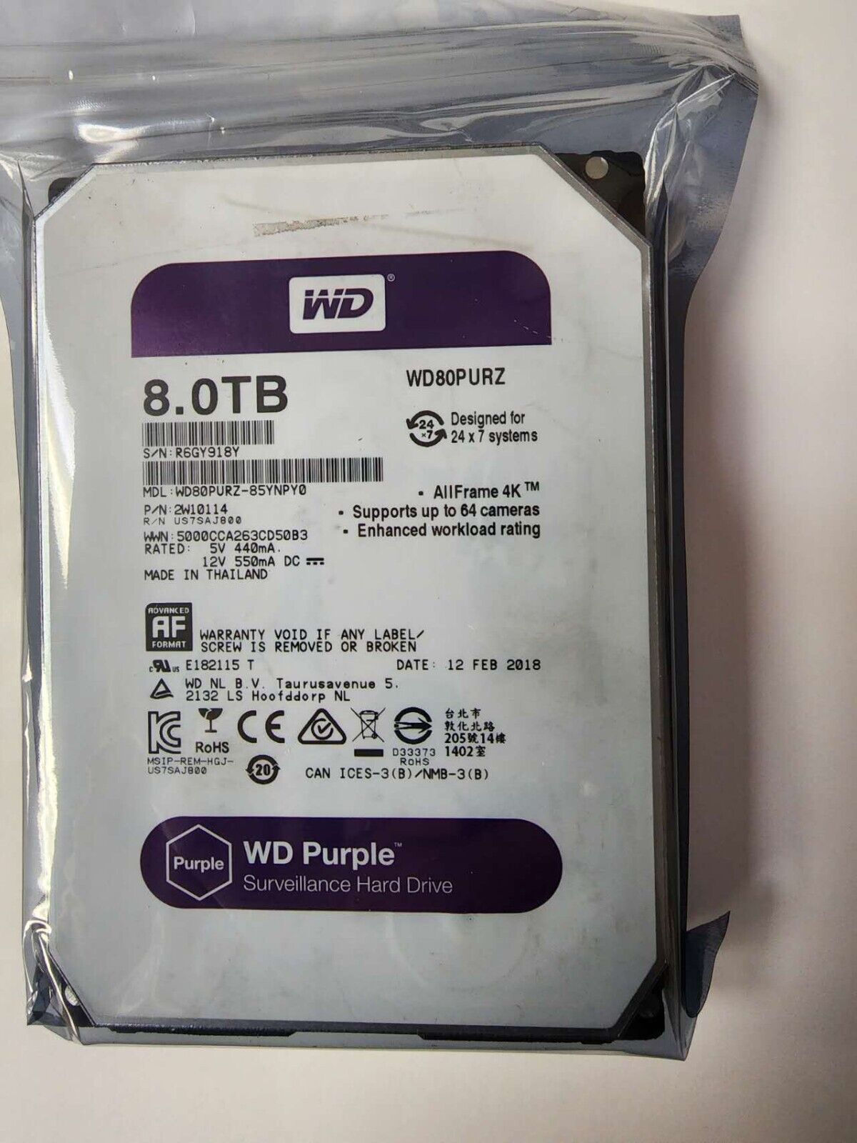 WD Purple 8TB 3.5