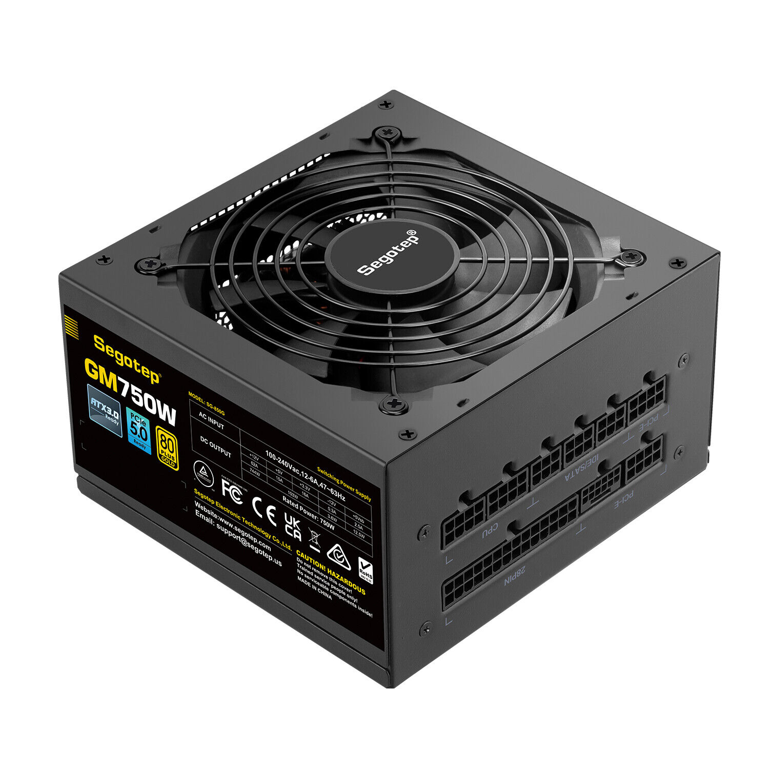 Segotep 850W/750W ATX 3.0 Gaming Power Supply PCIE5.0 PSU 80 Plus Gold
