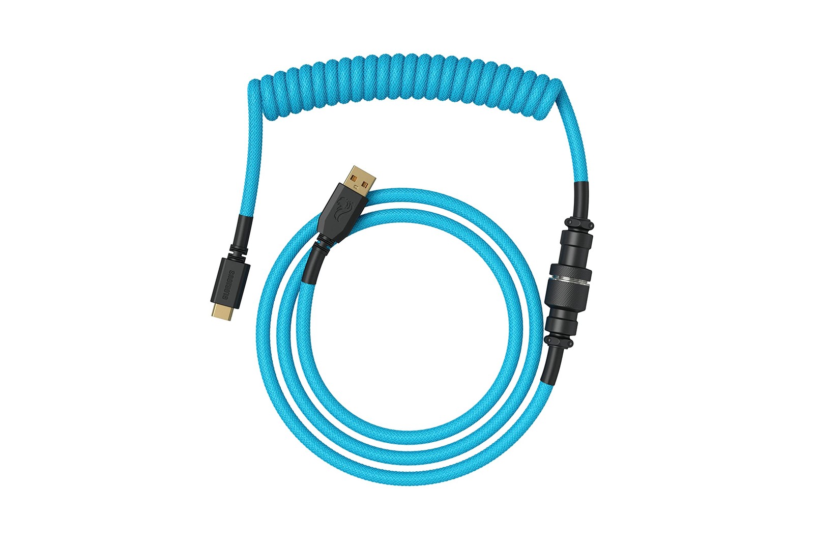 GLORIOUS Coiled Keyboard Cable – Coiled USB C Cable Artisan Braided Cables