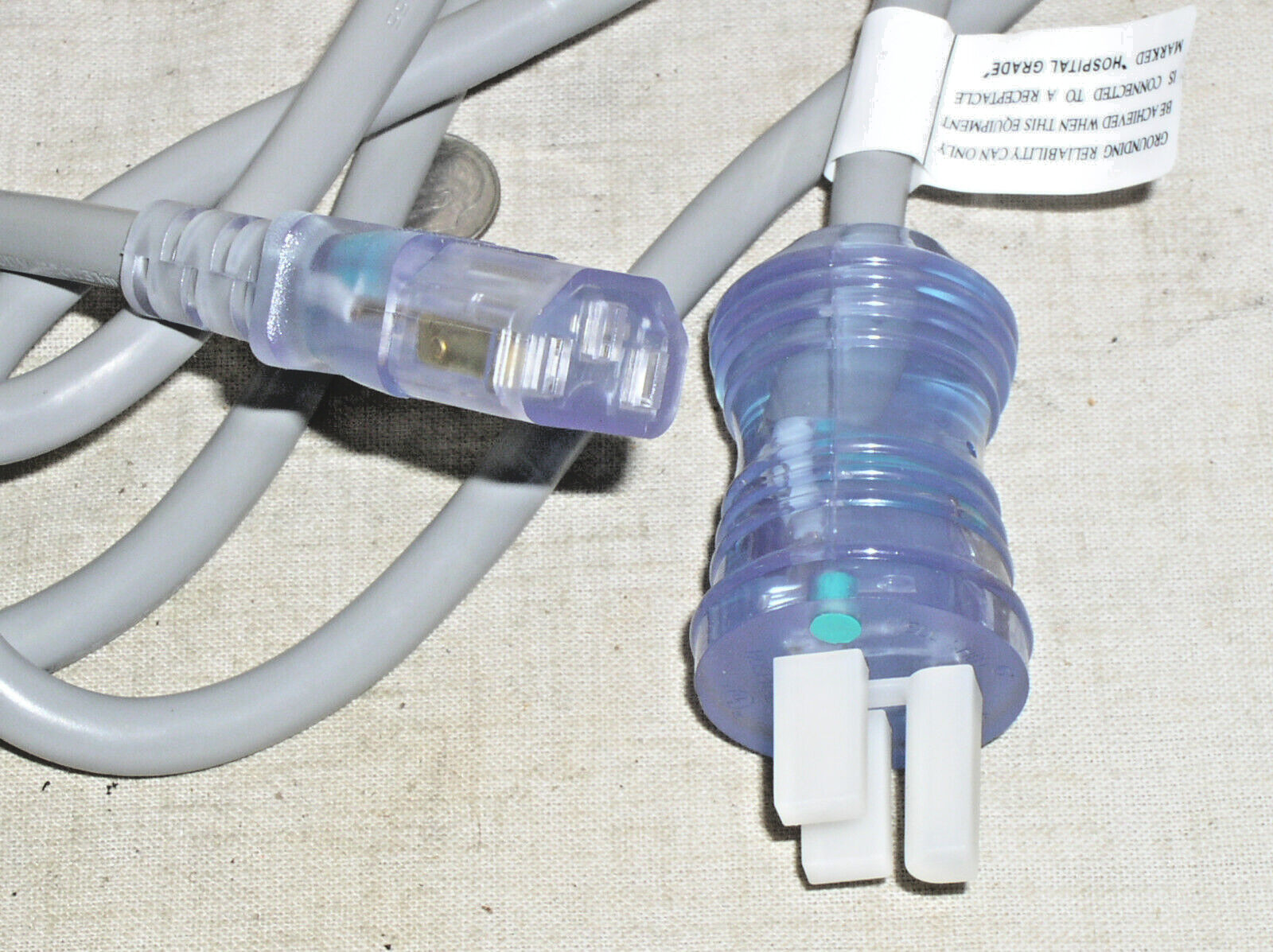 6 FT FEET HOSPITAL GRADE EQUIPMENT POWER CORD C5-15PHG DWO 16/3 13A 0322.072 USA