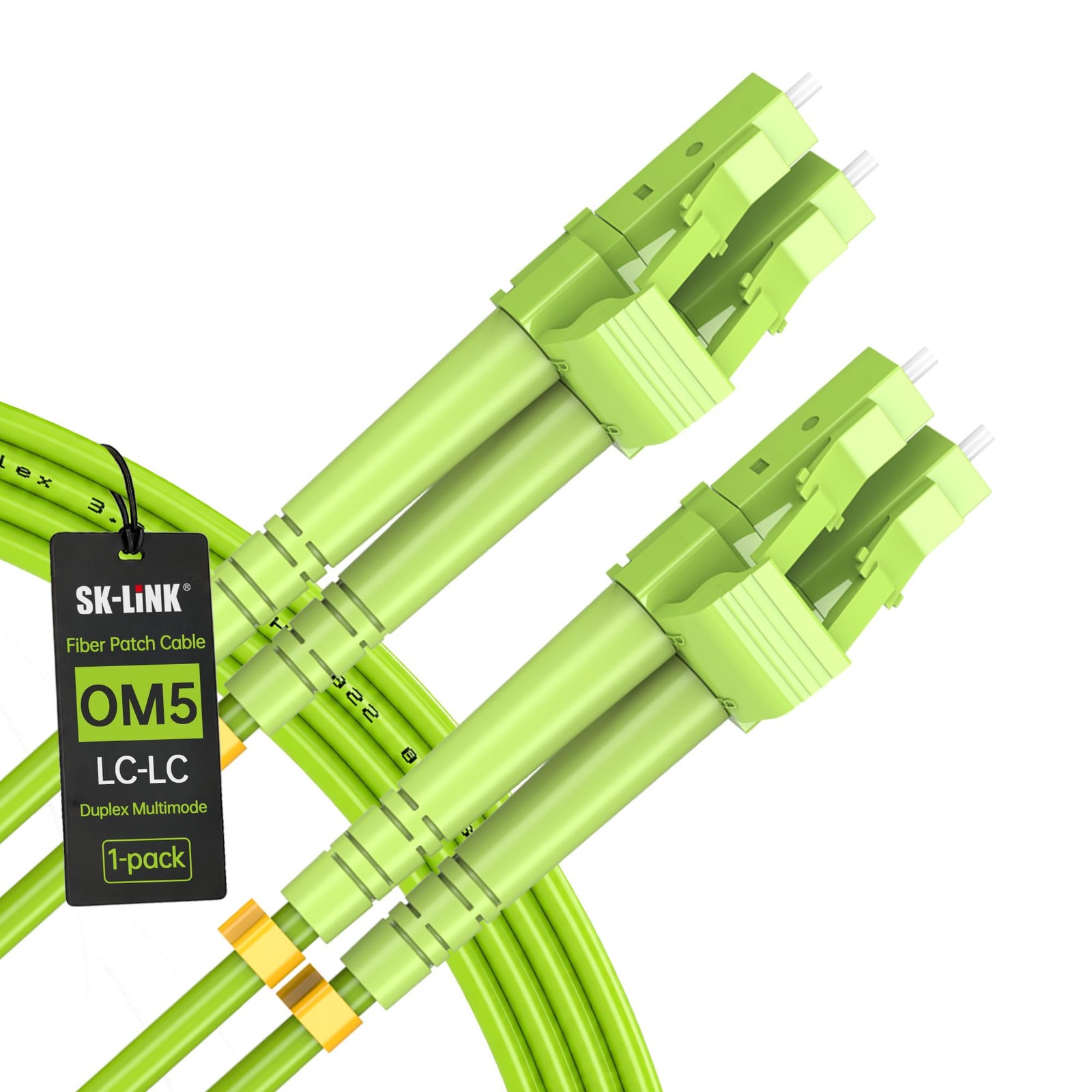 1m 3ft OM5 LSZH LCLC UPC Fiber Optic Cord Multimode Duplex 40Gb/100GB 50/125