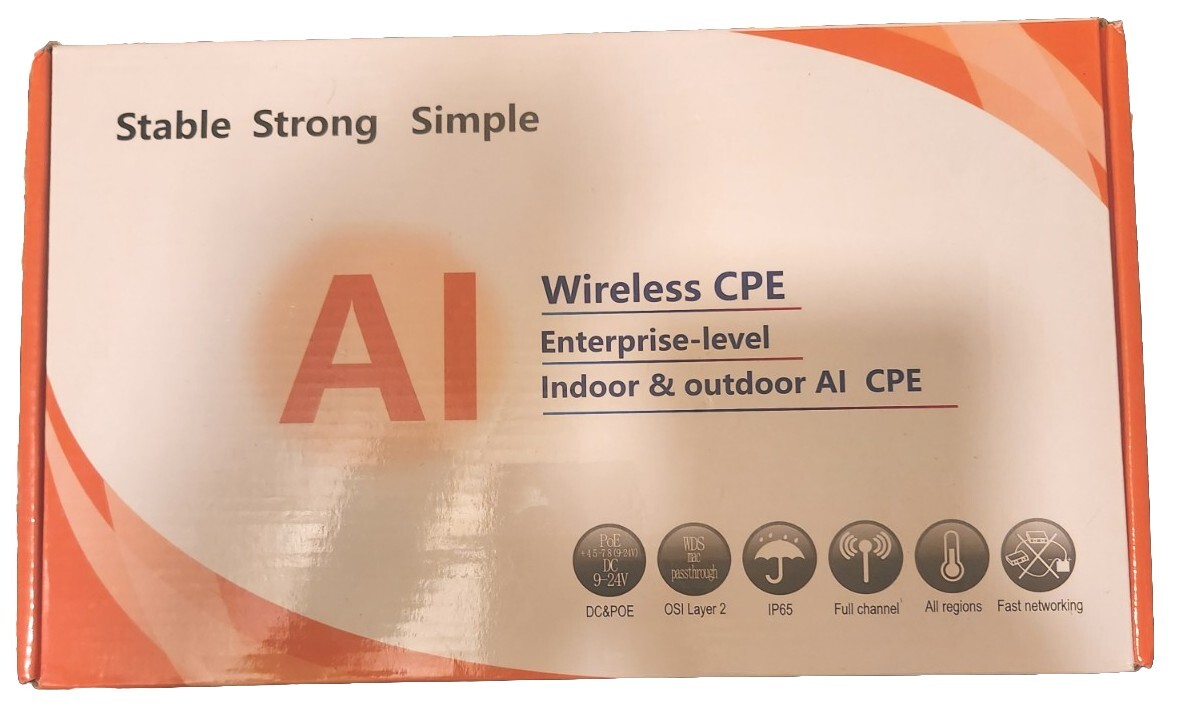 ULNA WiFi Bridge CPE with 16dBi High-gain Antenna, Long Range Up to 3km, 27dBm,