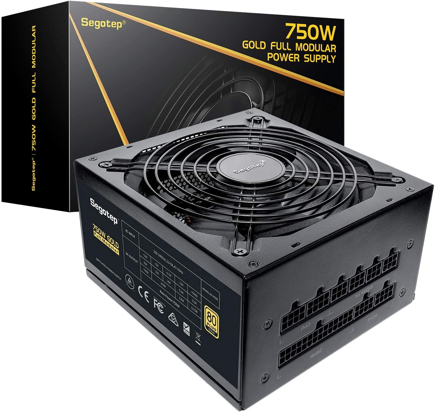 OPEN BOX  750W 80+Gold  ATX 3.0 Power Supply Fully Modular PCIE 5.0 Ready PSU