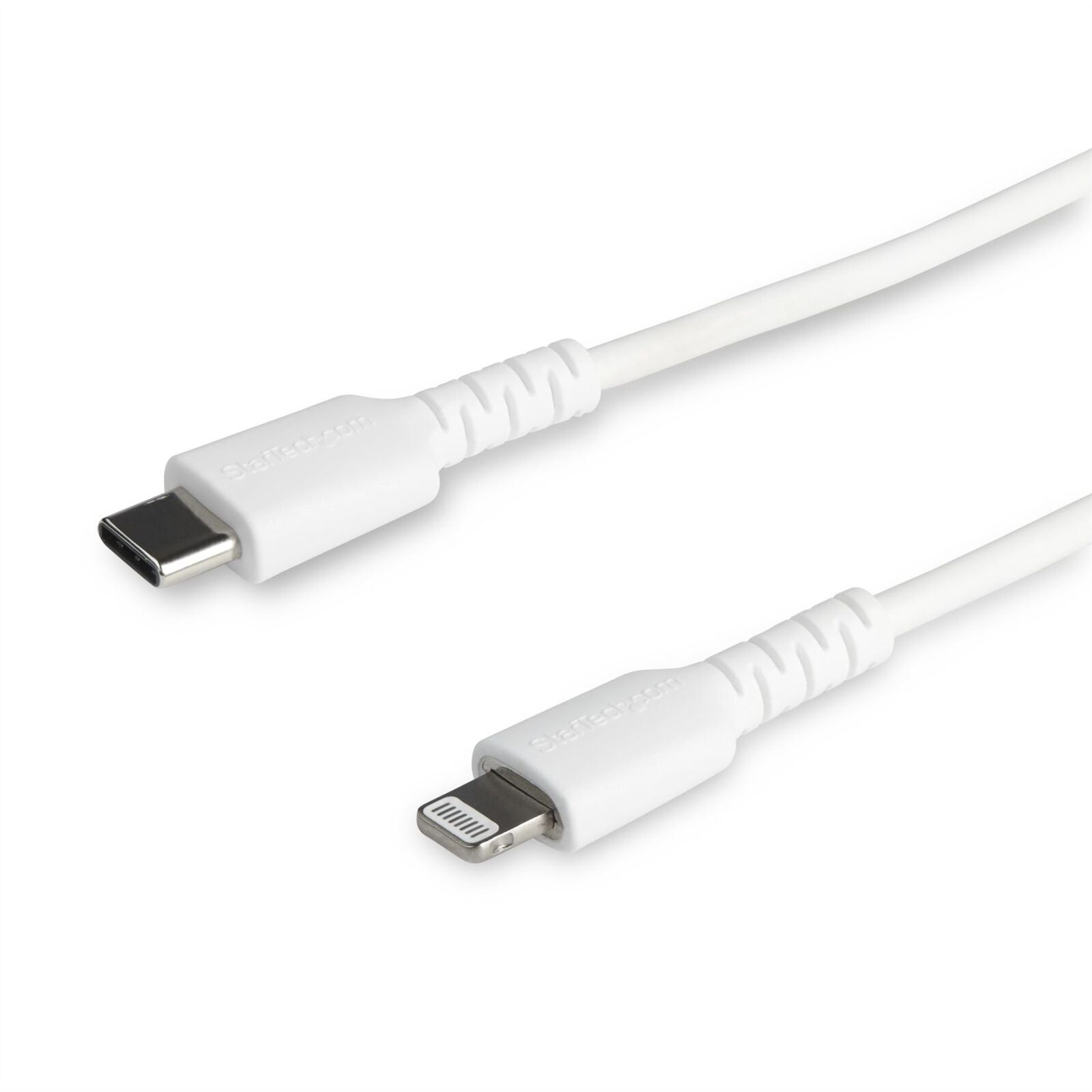 StarTech.com 6 foot (2m) Durable White USB-C to Lightning Cable - Heavy Duty Rug