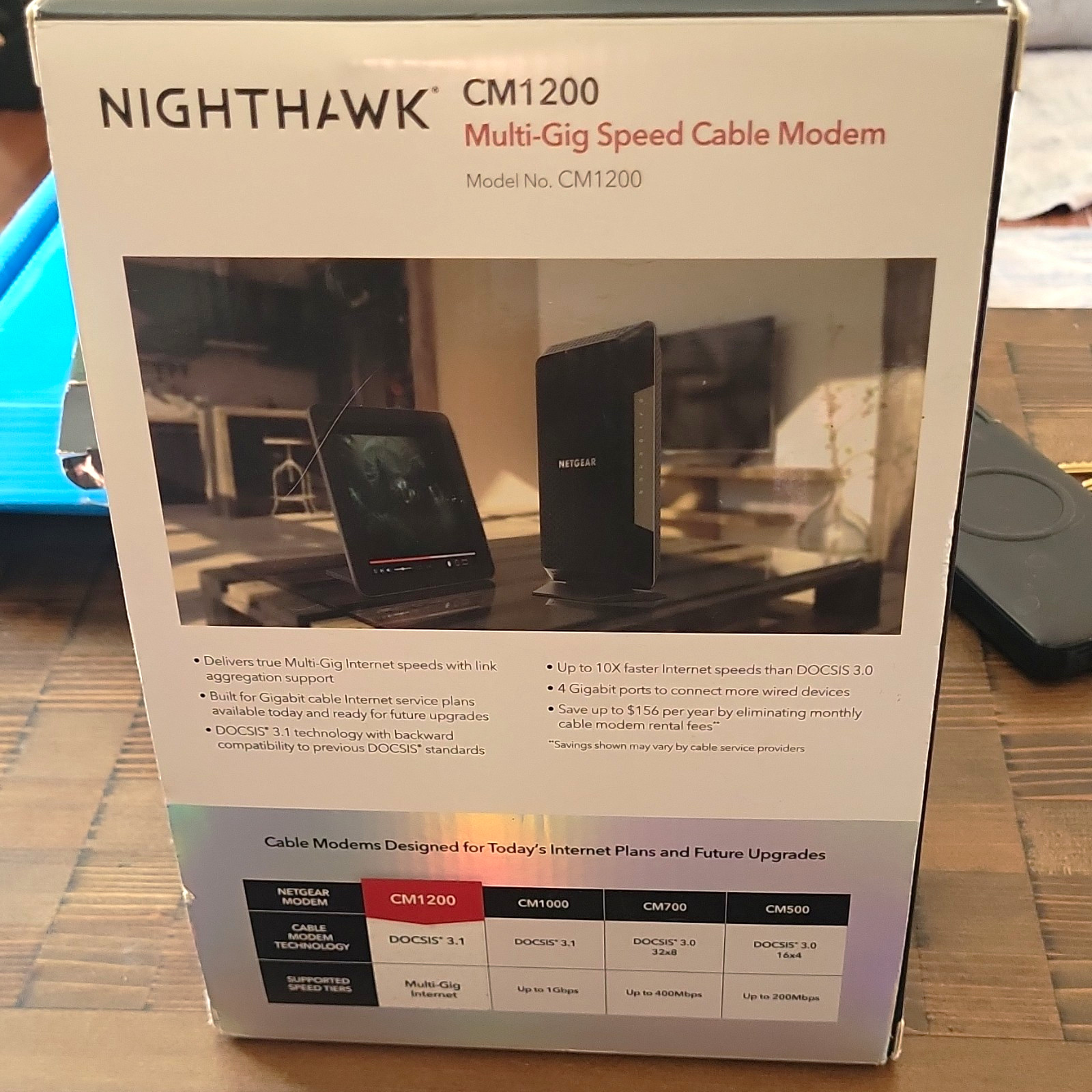 NETGEAR Nighthawk CM1200 DOCSIS 3.1 Cable Modem Complete In Box w/ Power Cable