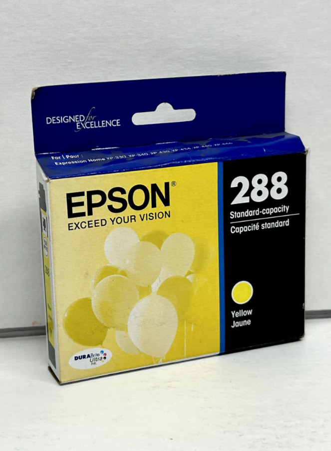 Genuine Epson 288 Standard Capacity Ink Cartridge Yellow  12/22 New Sealed
