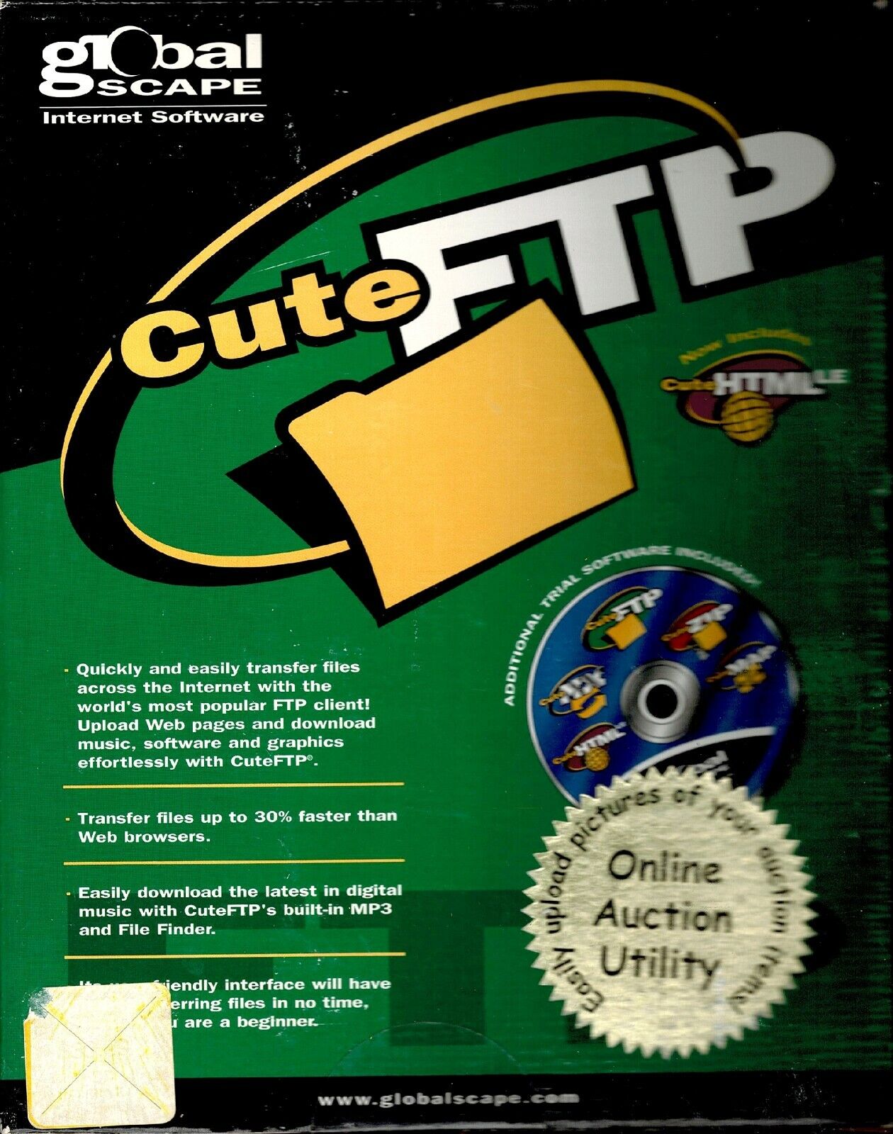 CuteFTP Version 4 Pc CIB File Transfer Protocol Client Upload Web Pages Software