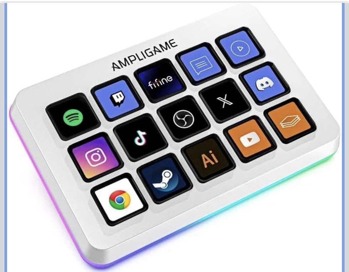 FIFINE AmpliGame D6 Stream Controller Programmable Macro Keys RGB USB Purple