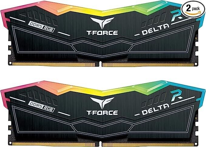 Team T-Force Delta RGB 64GB (2 x 32GB) 288-Pin PC RAM DDR5 6000 (PC5 48000) CL38