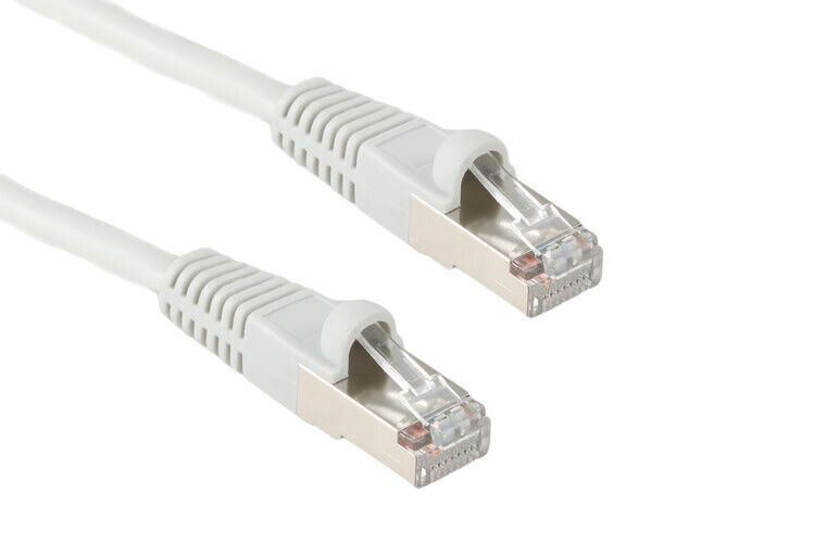 Cat5e Shielded Ethernet Patch Cable, Half-moon Boot, 3 ft, Gray