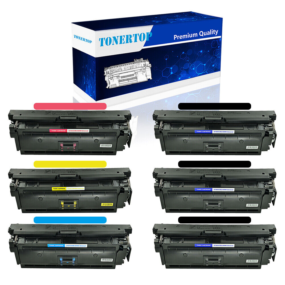 6PK Color Toner Fits for HP CF360X 508X LaserJet Flow MFP M577c M577z M577 M577f