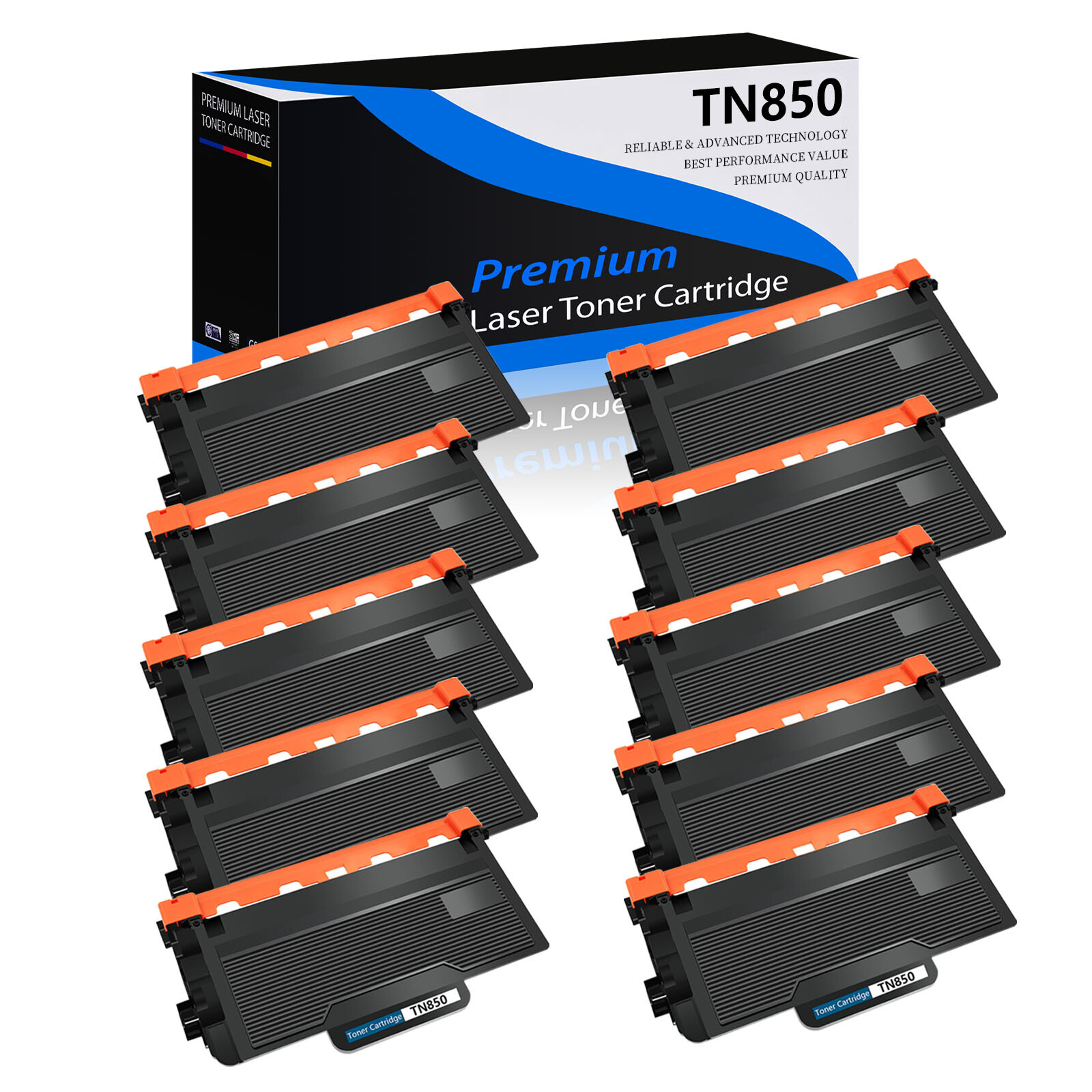 10PK Black TN850 Toner For Brother TN-850 MFC-L6900DW HL-L6400DW HL-L5100DN