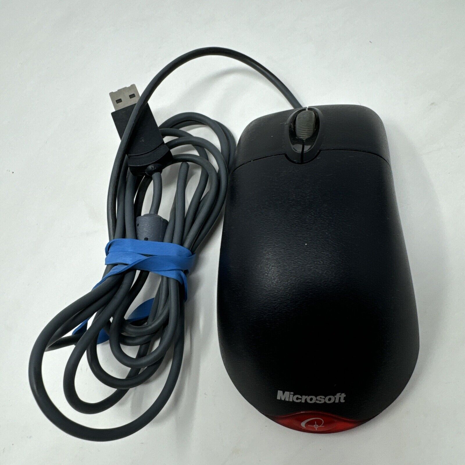 Vintage Black Microsoft Wheel Mouse Optical USB Mouse 1.1/1.1a