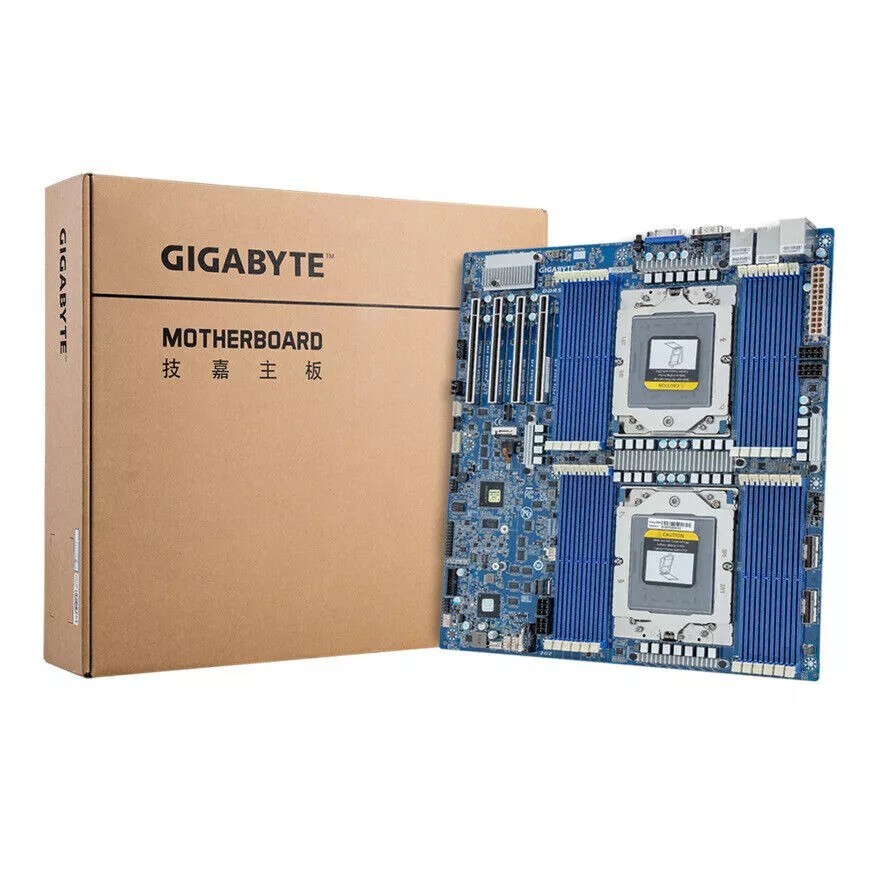 Gigabyte MZ73-LM1 Server Motherboard  E-ATX MB Support AMD EPYC 9004 DP Gen5 CPU