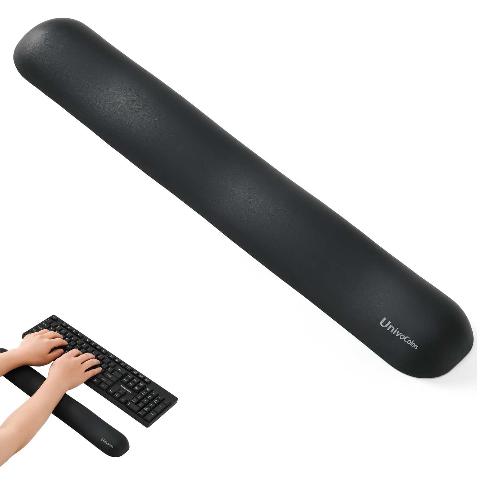 DesignWave Keyboard Wrist Rest Memory Foam Ergonomic AntiSlip Gel Black