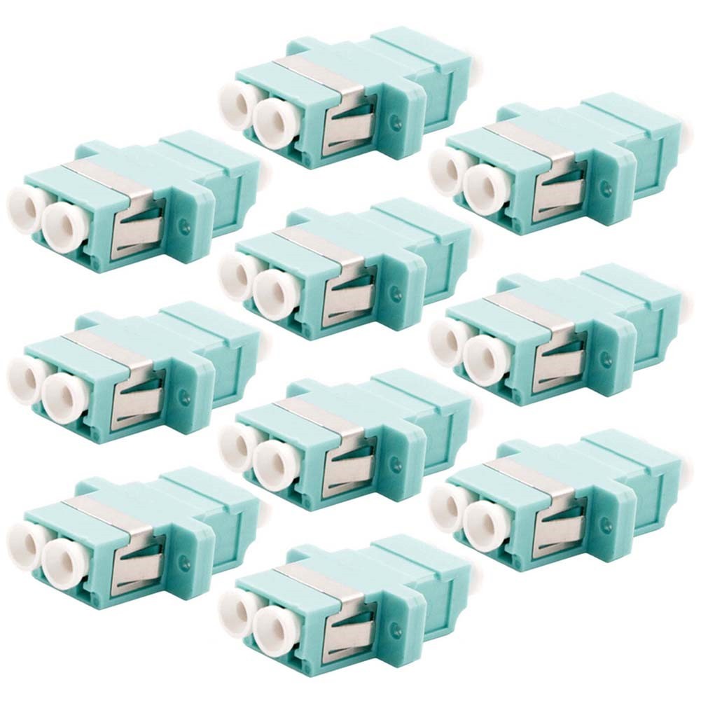 10x LC/UPC Fiber Optic Multimode Duplex Optical Coupler Adapter Cable Connector