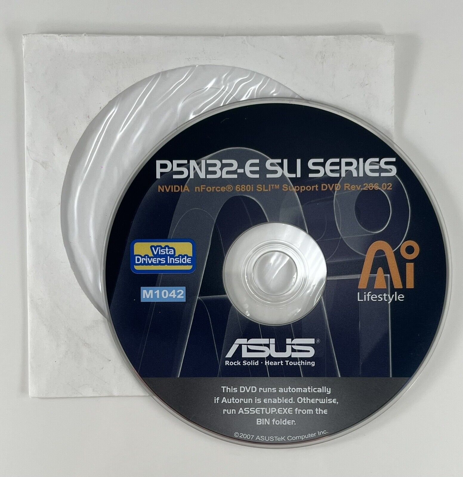 ASUS P5N32-E SLI Plus Motherboard Drivers Installation DVD Disc M1042