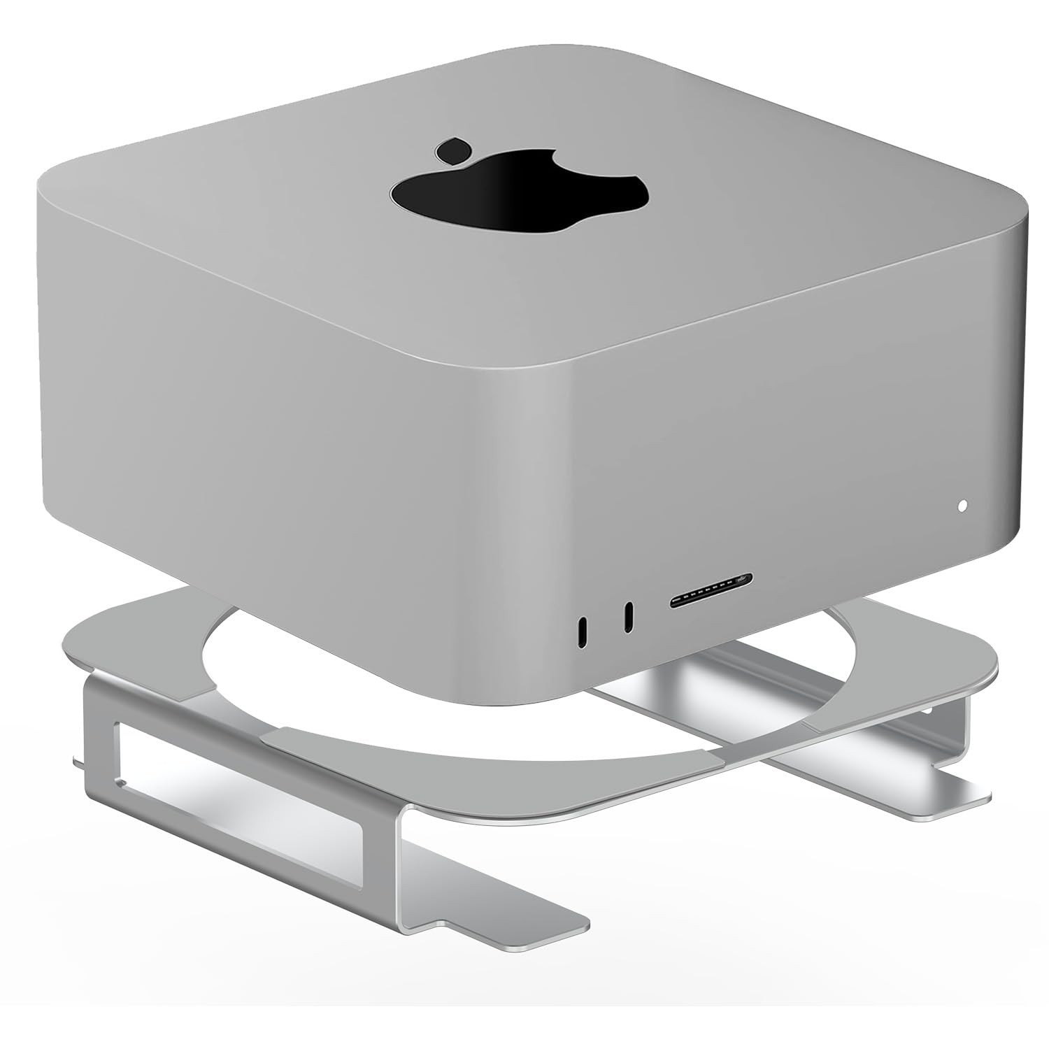 Aluminum Mac Studio Silver Desktop Stand Mount for Mac mini M2 M1 Mounting