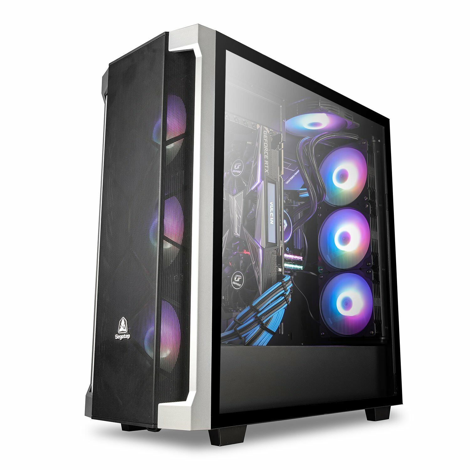 Segotep T1 E-ATX PC Case ATX Gaming Computer Case Full-Tower GPU Vertical Instal